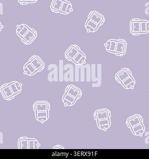 Rucksack Rucksack Vektorlinie nahtlose Muster Rucksack Rucksack Zeichen Illustration Stock Vektor