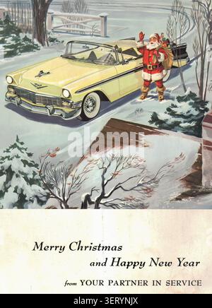 1956 Chevrolet Bel Air Cabriolet – Oldtimer-Werbung Stockfoto