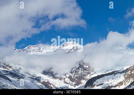 Landschaft der Dufourspitze ab Gressoney Stockfoto