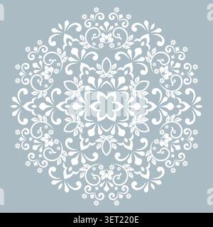 Dekorativer eleganter Vektor, Element für Design im östlichen Stil. Blumenblaue Illustration Stock Vektor
