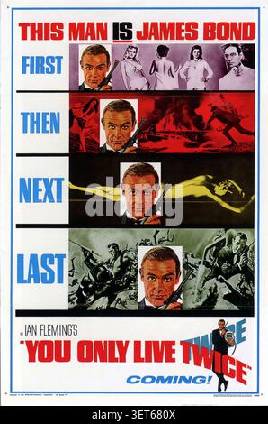 1967 US-Advance-Poster für den James-Bond-Film You Only Live Two mit Sean Connery Stockfoto