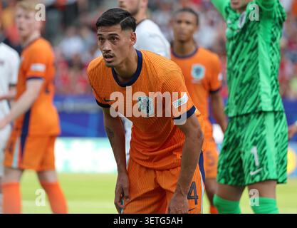 Berlin, Deutschland - 25. Juni 2024: Porträt von Tijjani Reijnders aus den Niederlanden (#14) während des Gruppenspiels der UEFA EURO 2024 Niederlande gegen Österreich im Olympiastadion in Berlin Stockfoto