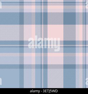 Konzeptionelle Vektor-Tartan nahtlose, Fenster-Fenster-Textil-Hintergrund-Plaid. Original-kariertes Stoffmuster in Cyan- und hellen Farben. Stock Vektor