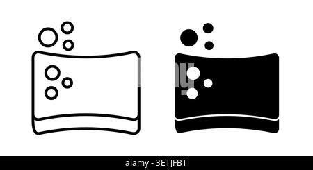 Symbolgruppe für SOAP-Reinigung. Vektor-EPS 10. Stock Vektor