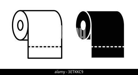 Illustration des Toilettenpapiers Eps10 für Web oder App. Stock Vektor