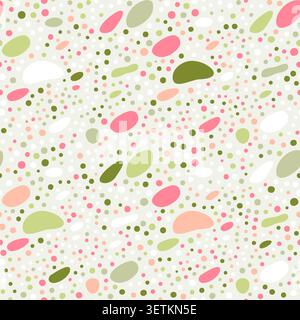 Meer Kieselsteine Hintergrund, abstrakte Natur Textur, Zen Garten oder Spa Hintergrund, nahtlose Vektormuster Illustration, kleine gerundete Steine Stock Vektor