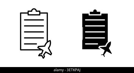 Abbildung des Symbols für den Reiseplan Eps10 für Web oder App. Stock Vektor