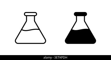 Abbildung des Symbols für die Laborflasche Eps10 für Web oder App. Stock Vektor