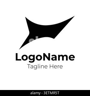Abstraktes Dynamic Wing Logo Moderne Speed Markenzeichen Stock Vektor