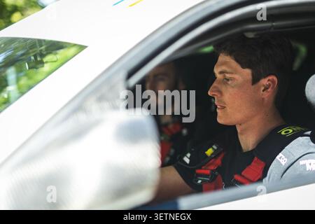 FOURMAUX Adrien, CORIA Alexandre, Hyundai i20 N Rally1, portrait during the 2026 Acropolis Rally, Greece. , . WRC World Rally Car Championship, from June 25 to 28, 2026 at Loutraki, Greece - Photo Nikos Katikis/DPPI Credit: DPPI Media/Alamy Live News Stockfoto