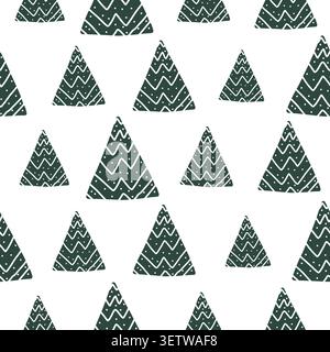 Trendiges Muster mit geometrischen Doodle-Formen Stock Vektor