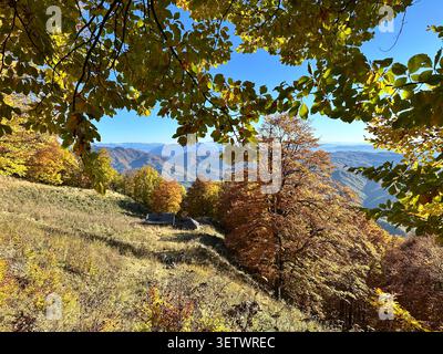 Atemberaubende Landschaft in Rumänien - Nationalpark Buila-Vanturarita Stockfoto