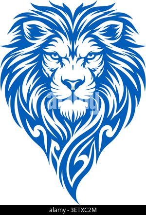 Tribal Tattoo Lion Design Vektorvorlagen einfaches und modernes Konzept Stock Vektor