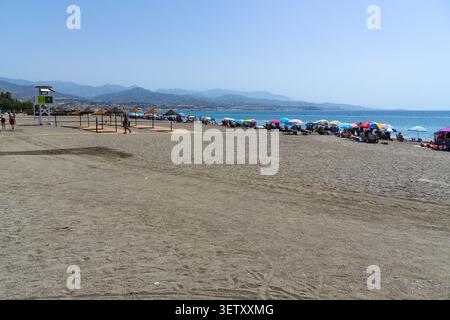 Torre Del Mar Beach, Andalusien, Spanien Stockfoto