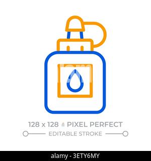 Pixel Perfect 2-farbiges Liniensymbol kleben Stock Vektor