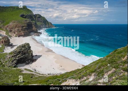 Kap der Guten Hoffnung, Aussichtspunkt über Diaz Beach, Südafrika. Stockfoto