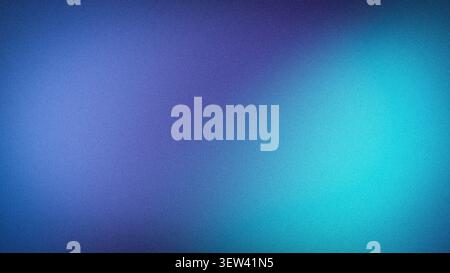 Abstrakter, körniger 4K-Hintergrund mit weichen Übergängen in Marineblau-, Blau- und Cyan-Tönen und einer hochwertigen, unscharfen Textur, die sich perfekt für Banner und Web eignet Stockfoto