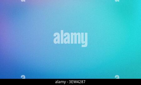 Leuchtend blaues Cyan und violett körniger Farbverlauf abstrakter 4K Hintergrundhintergrund Stockfoto