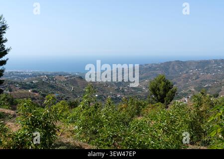 Blick in Richtung Torre Del Mar, Nerja, Andalusien, Spanien Stockfoto