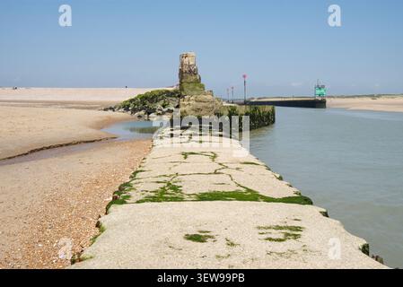 Eintritt Zum Rye Harbour Stockfoto