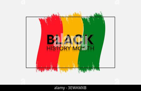Der schwarze Geschichtsmonat wird jedes Jahr im Oktober gefeiert und ist eine Möglichkeit, an wichtige Personen und Ereignisse in der Geschichte der afrikanischen Diaspora zu erinnern. Stock Vektor