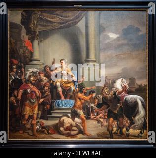 Amsterdam, Niederlande - 15 April 25: Gerahmtes Historienbild Ferdinand Bol im Rijksmuseum in Amsterdam, Niederlande. Stockfoto