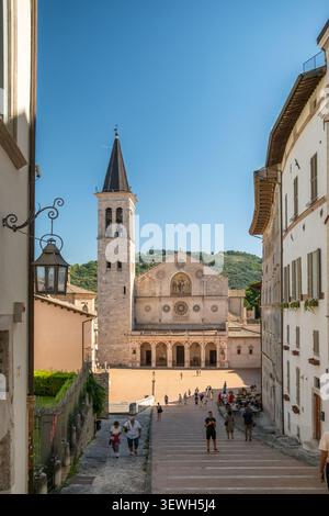 Duomo di Santa Maria Assunta in Spoleto, Umbrien. Stockfoto