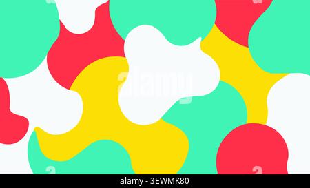 Organische Blob-Formen in Farben mit abstraktem Hintergrund, farbenfroher Hintergrund Stock Vektor