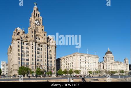 Das Royal Liver Building, der Pier Head, Liverpool. Bild im Mai 2026. Stockfoto