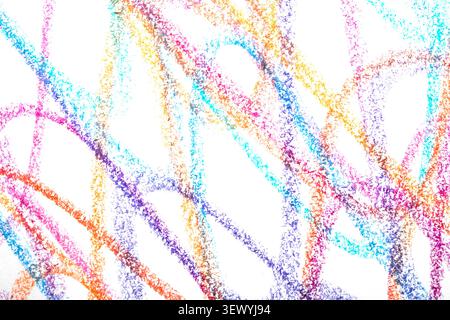 Wellige Linien Buntstift-Buntstift, körniger Hintergrund Stockfoto