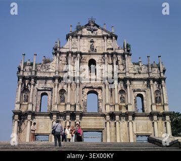 China. SAR Macau Ruinen der Kathedrale von São Paulo. Stockfoto
