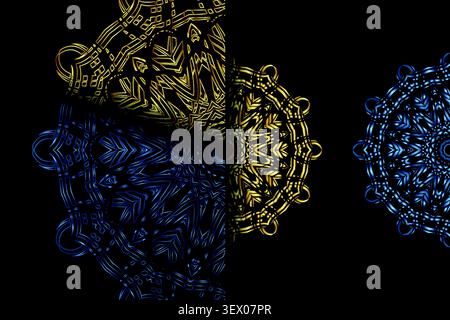 Elegante goldene Mandala-Kulisse Stock Vektor