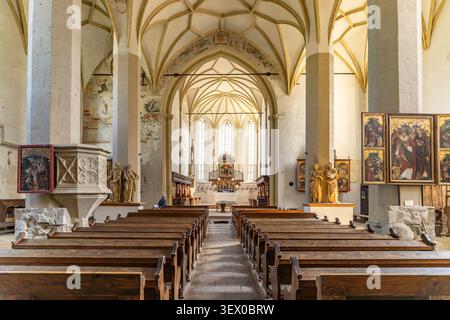 Schäßburger Bergkirche Innenraum der Schäßburger Bergkirche in Sighisoara oder Schäßburg, Siebenbürgen, Rumänien Innenraum der Kirche auf dem Hügel in Stockfoto