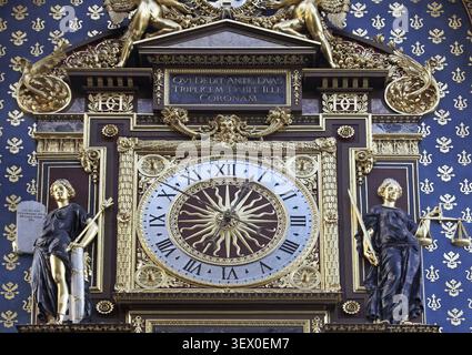 Der Uhrturm (Tour de l'Horloge), La Conciergerie, Paris Stockfoto