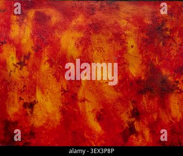 Abstrakte Farbe und Pinsel Grunge Farbe Textur Hintergrund, Farben von Rot, Gelb und Orange Stockfoto