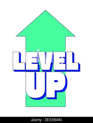 XP Level-Up-Gaming-Reaktion Illustration Stock Vektor