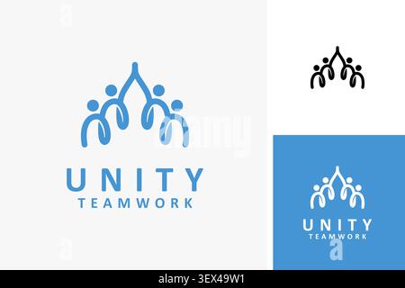 Unity Teamwork Logo Symbol Design Stock Vektor