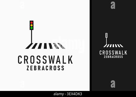 Traffic-Logo-Symbol für Crosswalk Stock Vektor