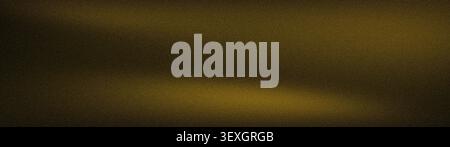 Abstrakter, breiter, körniger Hintergrund mit dunkler Gold- und schwarzer Metallic-Textur mit eleganten hellen Verläufen, perfekt für luxuriöse Banner und Desktop-PCs Stockfoto