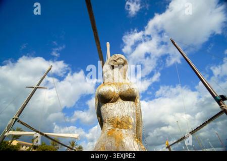 Jachthafen und Fischerhafen von Colonia de Sant Jordi, SES Salines, Migjorn, Mallorca, Balearen, Spanien Stockfoto
