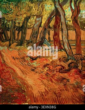 Pfad im Garten des Asylums (1889) von Vincent van Gogh | ArchiVerse Stockfoto
