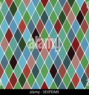 Harlekin 'Mardi Gras' nahtlose Muster Hintergrund Stockfoto