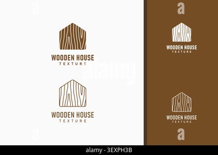 Design mit Logo aus Holz Stock Vektor
