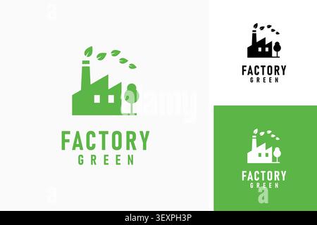 Symbol für das ECO Factory Logo Stock Vektor