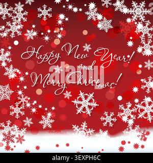 Frohes neues Jahr und frohe Weihnachten. Feiern Sie den Hintergrund der Festtage Stockfoto