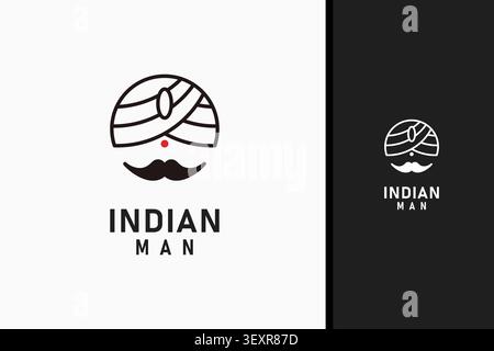 Logo-Symbol des Indischen Mannes Stock Vektor