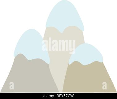 Minimalistisches Vector Snowy Mountain-Symbol für UI-App und Web-Design Stock Vektor