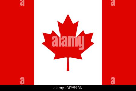 Vektor-Illustration der Nationalflagge von Kanada Stock Vektor