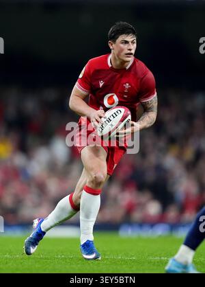 Aktenfoto vom 02/2026 von Louis Rees-Zammit. Der 25-jährige Bristol-Flieger ist wieder in seiner bevorzugten Position für den Auftakt der Wales Nations Championship gegen Fidschi. Ausgabedatum: Donnerstag, 2. Juli 2026. Stockfoto