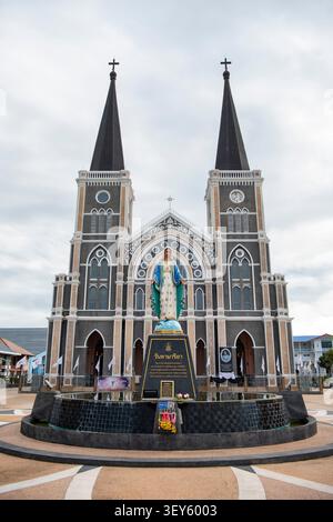 Die Kathedrale der Unbefleckten Empfängniskirche in der Altstadt der Stadt Chanthaburi im Osten Thailands. Thailand, Chanthaburi, 1. November Stockfoto